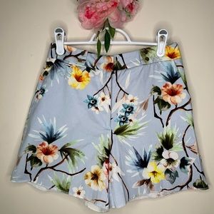 High Waisted Floral Shorts